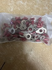 TE Connectivity PIDG Insulated Ring Terminal M6 Stud 0.25-1.65mm2 Wire Qty 100