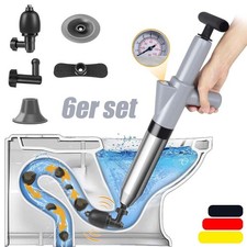 Abflussreiniger Abflusspumpe P&ouml;mpel P&uuml;mpel WC Toilette Pressluft Rohrreiniger