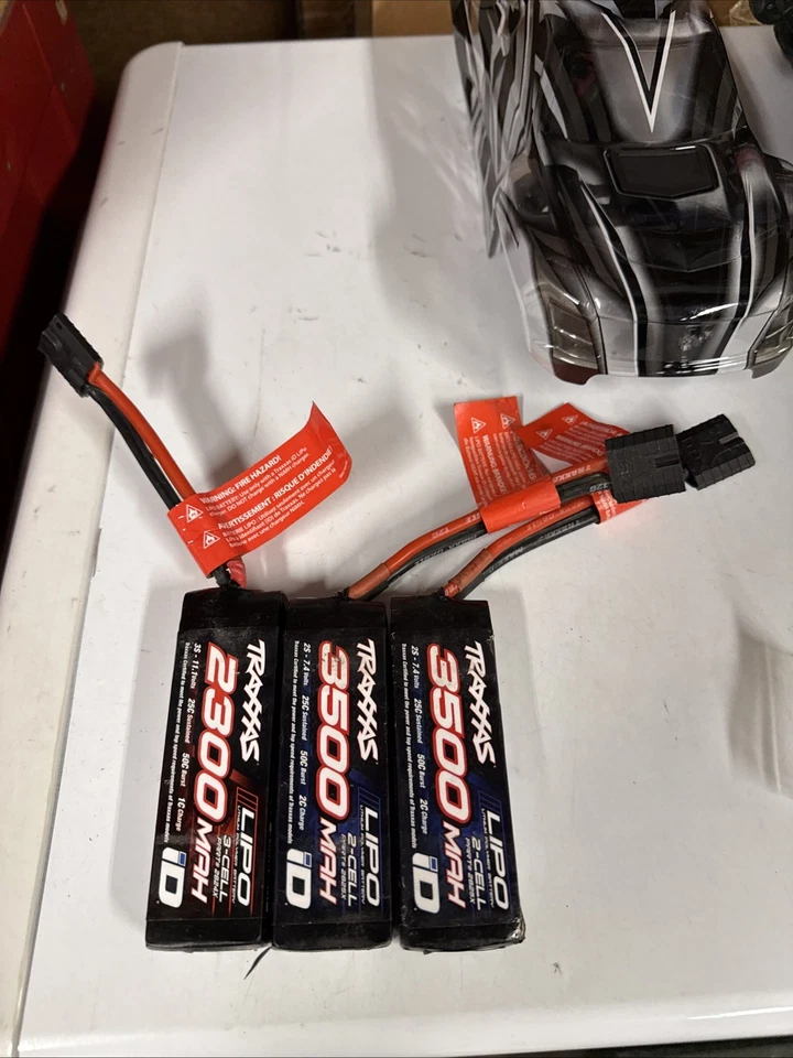 Traxxas Mini Maxx VXL Upgrade RTR RC Truck 3 Batteries 2 Covers Spare Parts - Image 2 of 4