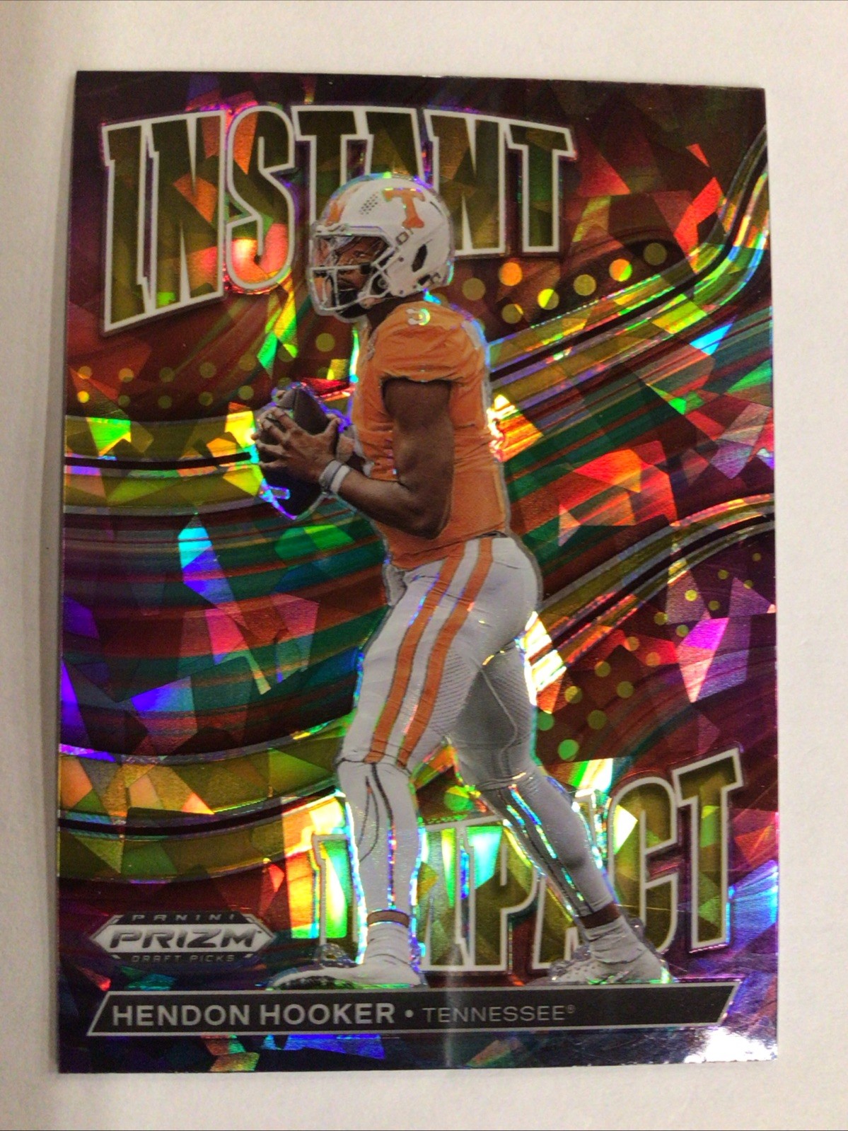 2023 Panini Prizm Draft Picks - Instant Impact Hendon Hooker #II-5 Gold Ice