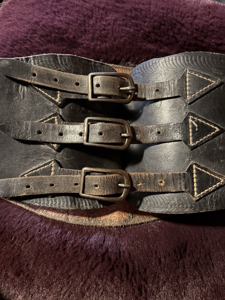 Vintage Black Biker Motorcycle Kidney Belt | eBay