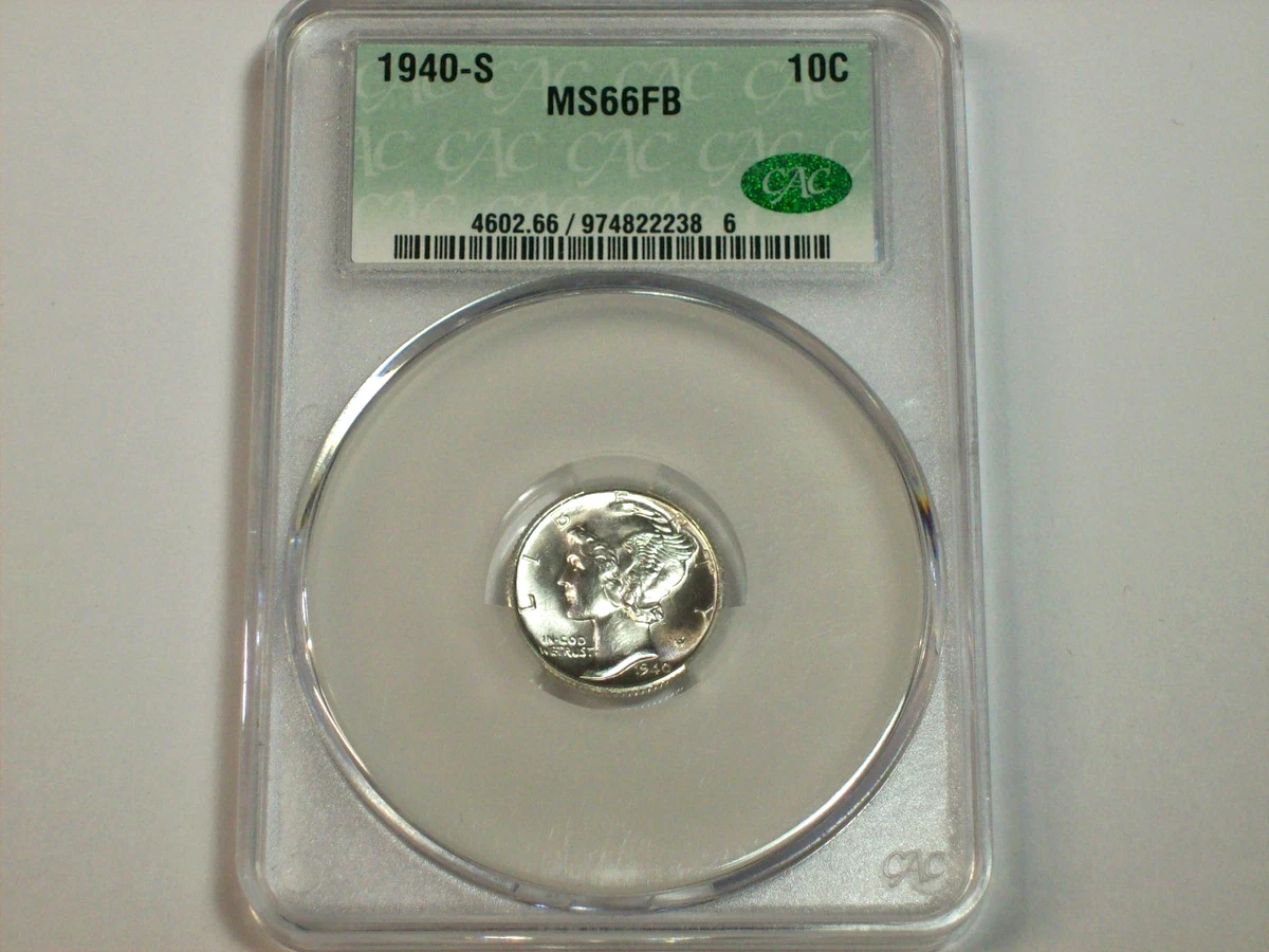 MS 66 Graded 1940 Year Mercury Dimes (1916-1945) for sale | eBay