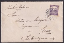 Hungary Slovakia 1917 cover KASSA to Graz, Austria