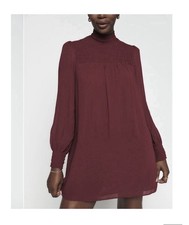 NWT Reformation Brandi Mini Burgundy Long Sleeve Dress Size M