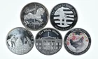 Lot 5 VINTAGE 1 Oz Silver Bars/Rounds Art Bars Collection Poured .999 *523