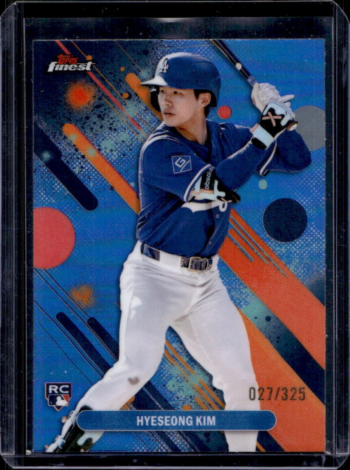 2025 Topps Finest Hyeseong Kim Common RC Sky Blue Refractor #/325 Dodgers
