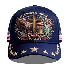 America 250th Anniversary Baseball Cap 1776  2026 USA Patriotic Hat Adjustable US