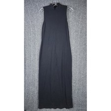 Boston Proper Maxi Dress Women S Black Mock Neck Sleeveless MD018B