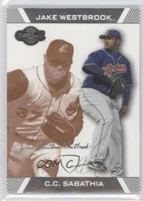 2007 Topps Co-Signers Bronze /275 CC Sabathia Jake Westbrook #38 HOF