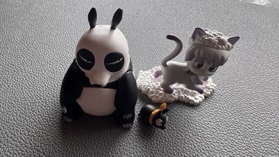Ranma 1/2 3er Figuren Set   Genma Saotome Panda, P-Chan (Ryoga) & Shampoo Anime