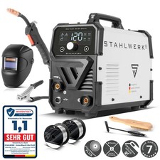 STAHLWERK Schweißgerät Mini FLUX 120 A Fül...