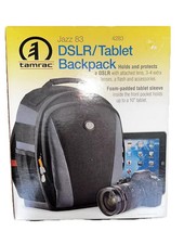 New Camera Tablet Case Backpack Pad Grey With Pockets Tamrac DSLR 4283 Black