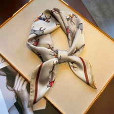 Luxury Silk Shawl Square Scarf for Women Satin Fashion Wraps Neckerchief Female