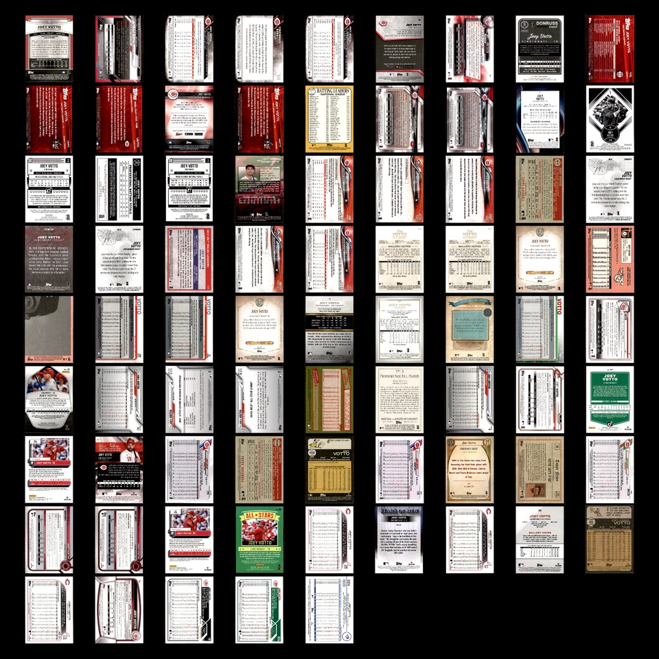 Lote 77 tarjetas de béisbol Joey Votto 2010 Bowman Platinum Cincinnati Reds conjunto MLB CASI NUEVO Foto 2 de 4