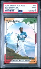 2023 Topps X Bob Ross The Joy Of Baseball #40 Ken Griffey Jr. Paint Splatter /99