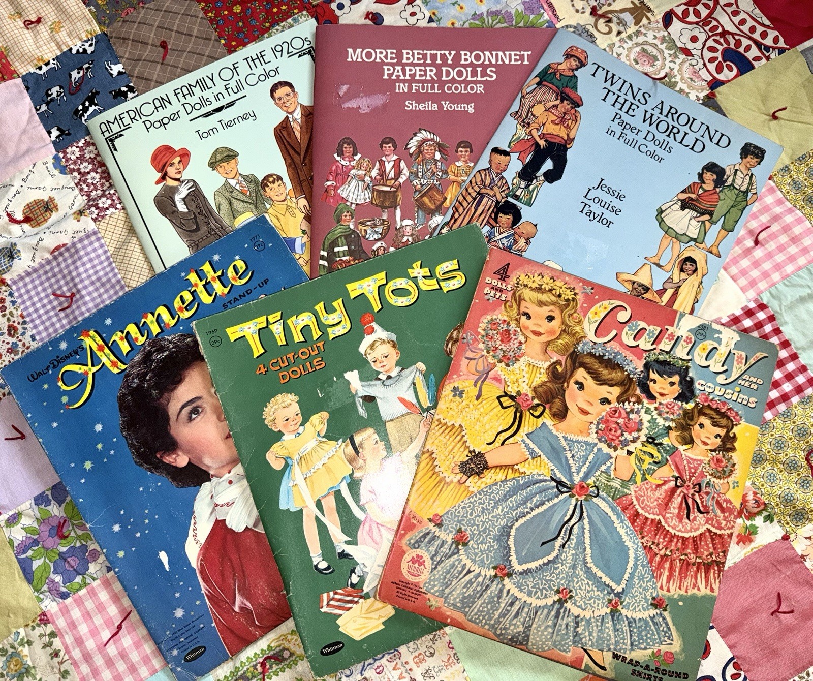 Vintage Paper Doll Book Lot 1920s-1960s Annette Candy Tiny Tots Betty Bonnet