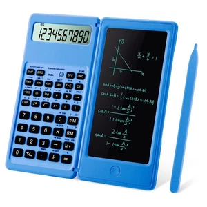 Calculatrice scientifique avec bloc-notes bleu 10-Digit Grande salle de classe d'écran Math