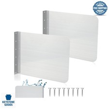 2-Pack Stainless Steel Kitchen Sink Splash Guards 17x12 in - Wall Mount, Dura...