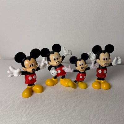 Disney Mickey Mouse PVC Figure Lot of 4 Classic Red Shorts Yellow Shoes Toy