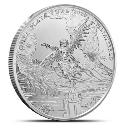 #ad 1 oz Zombucks World Libertattered .999 Silver Round NEW $85.00