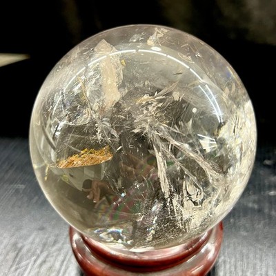 4.4LB Top Natural Clear Quartz Sphere Crystal Ball Reiki Meditation Gems Gifts