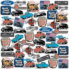 Ford Trucks Variety Die Cut Vinyl 10 Ct Sticker Pack