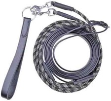 Horse Draw Reins Soft Grip Leather Riding Equestrian Schooling Training Aid