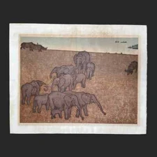 YOSHIDA Toshi "Records of the Wild" Japan Antique Woodblock Prints