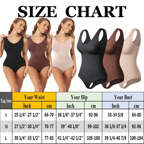 Shapewear Body Tank Tops Damen Bauchkontrolle Taille Trainer Ganzkörper Shaper - Bild 2 von 41