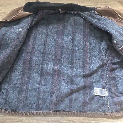Vintage Carhartt C02 DKB Brown Blanket Lined Chore Jacket