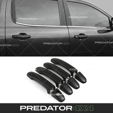 BLACK DOOR HANDLE COVERS PROTECTORS KIT FOR FORD RANGER T6 T7 T8 2012-2021
