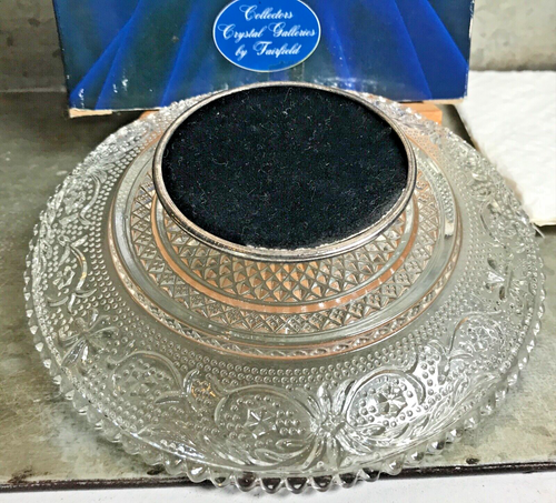 Vtg NiB Crystal Galleries by Fairfield Silverplated Pedestal 5 1/2" Server Dish - Picture 4 of 10
