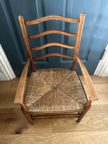 Arts & Crafts Cotswold School Ladderback Child’s Arm Chair Ernest GIMSON Design - Picture 4 of 23