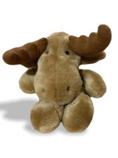 Vintage Prestige Toy Corp. Moose Plush Toy 1990 with Tail Rattle 14"