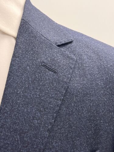 NWT HUGO BOSS NAVY MELANGE 2B SUIT SIZE 40R — GUABELLO 1815 ITALIAN FABRIC - Picture 6 of 24