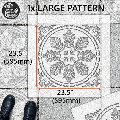 Stencil da patio per lastre da giardino quadrate 45 e 60 pavimenti in calcestruzzo - Edessa - Foto 4 di 5