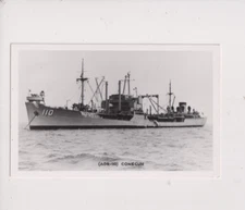 Postcard Nautical RPPC Real Photo USS Conecuh AOR-110 At Sea 1950s