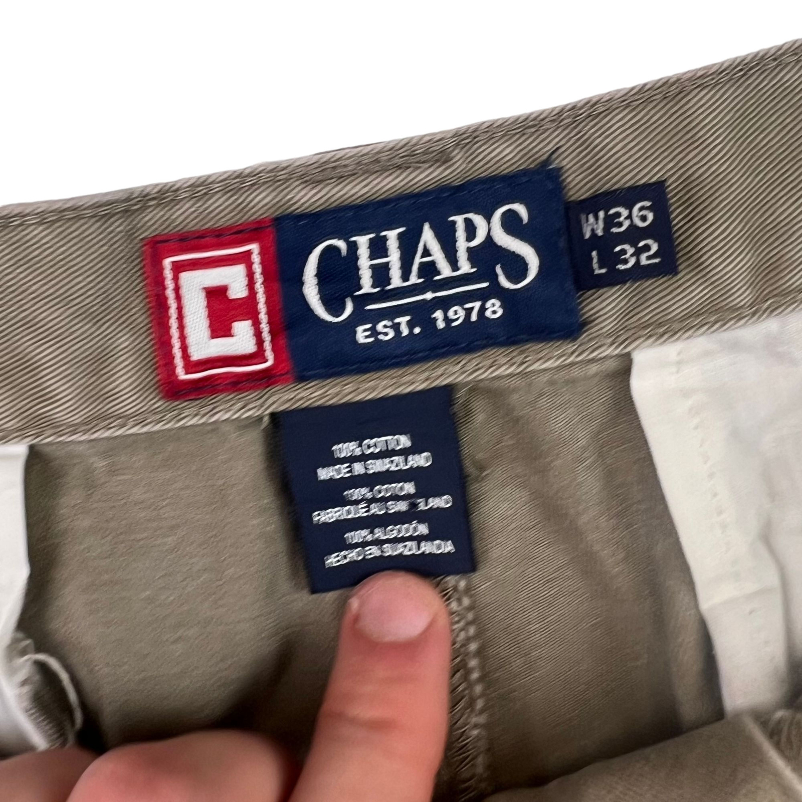 Chaps Cargo Trousers Brown Cotton W36 L30 image 6