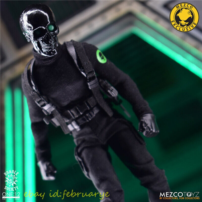 メズコ 直販限定 ワン12 ブラックスカル( mezco one 12 Perfect Mezco Toys 1/12 Collective Black Skull Death Brigade