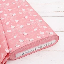 Threadart Cotton Quilting Fabric By The Yard - Vintage Collection- Pink Bird