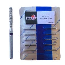 Spark Dental Co: Super Coarse 837-014 FG Diamond Bur Flat End Cylinder 10 Pack
