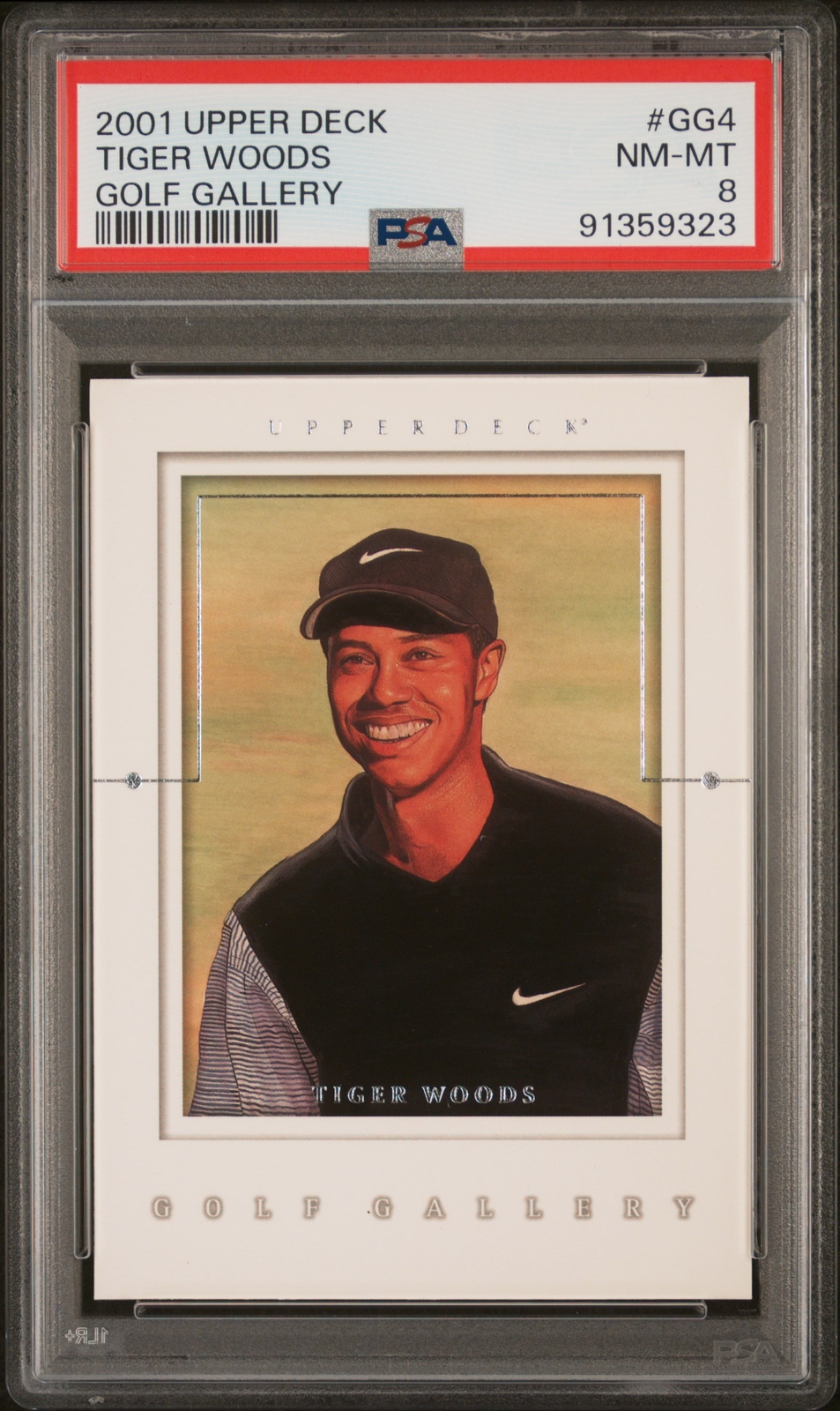 2001 Upper Deck Gallery Tiger Woods #GG4 Rookie RC PSA 9