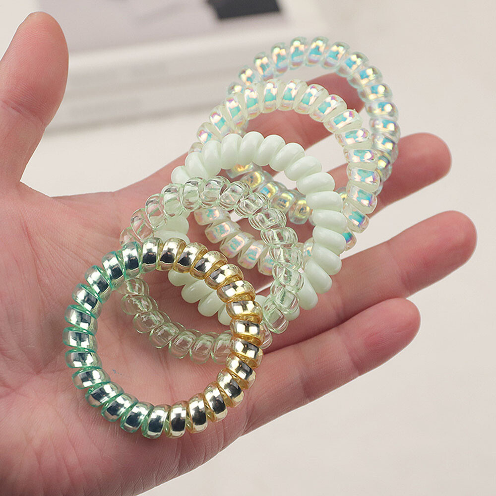 Women's High Elastic Hair Bands Ponytail Holder Shining Rubber Bands Headwear