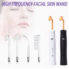 Therapy Device High Frequency Facial Wand Machine-4 Tube for Face Chin Neck Hair