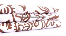 Indian Cotton Floral Print Voile White Fabric Dress Decor Accessories Apparels