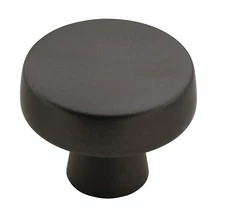 Amerock Cabinet Knob Black Bronze 1-5/8 inch (41 mm) Diameter Blackrock 1 Pack