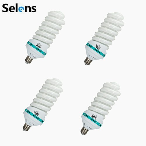 4PCS Selens Energy Saving Light Bulb 200W 5500K E27 Daylight for Softbox - 第 1/9 張圖片