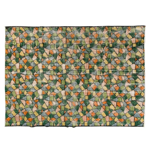 Area Rug, Turkish Rug, Vintage Rug, 6.9 x 9.6 feet, Oushak Rug, Antique Rug