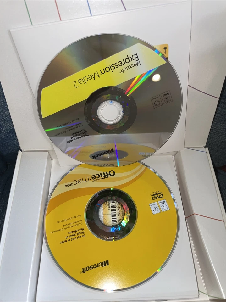 Microsoft Office Mac 2008 Full CD Version & Microsoft Expression Media UNTESTED - Image 2 of 4