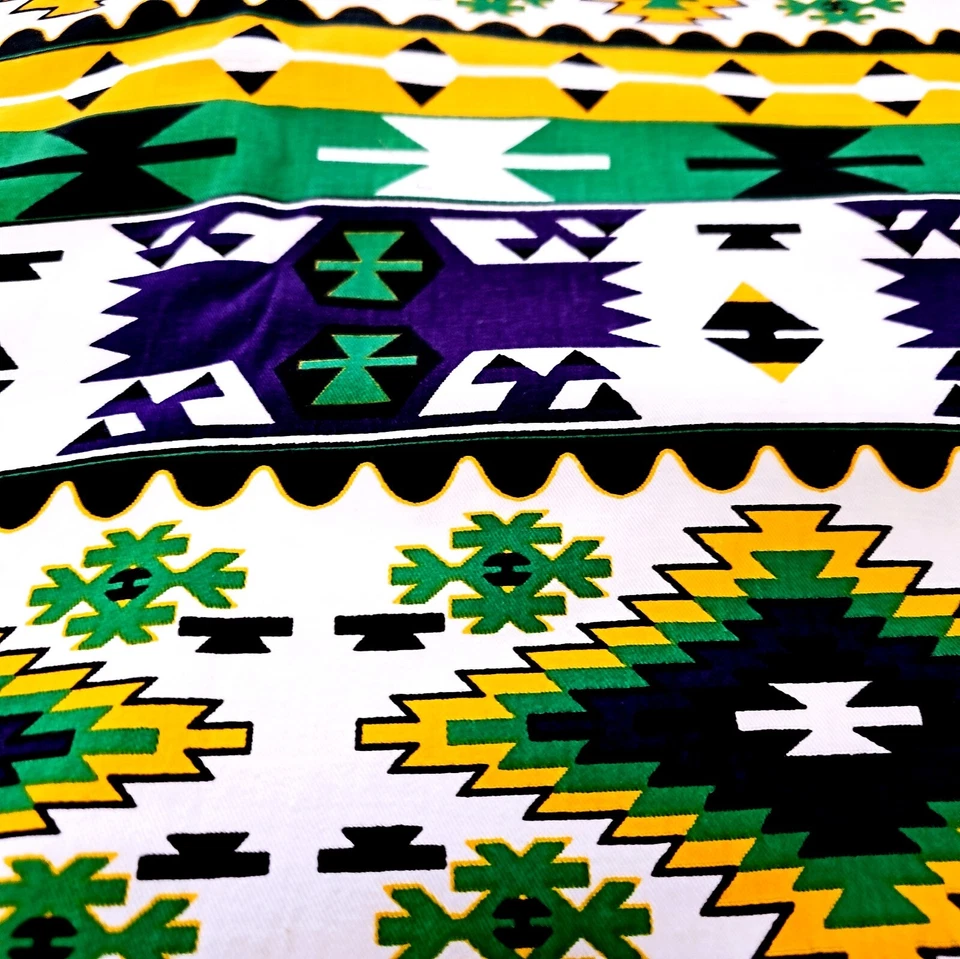 Tela de sarga étnica traje negro algodón ropa deportiva suroeste por yarda  Foto 2 de 2